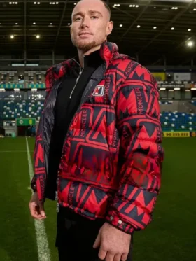 Paddy Donovan IBF World Title Face Off Red Puffer Jacket
