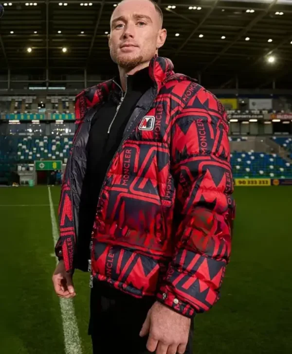Paddy Donovan IBF World Title Face Off Red Puffer Jacket