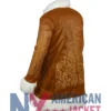 Penny Brown Lane Embroidered Suede Coat