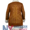 Penny Lane Embroidered Suede Brown Coat