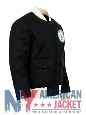 Philadelphia Eagles Black Bomber Cotton Jacket