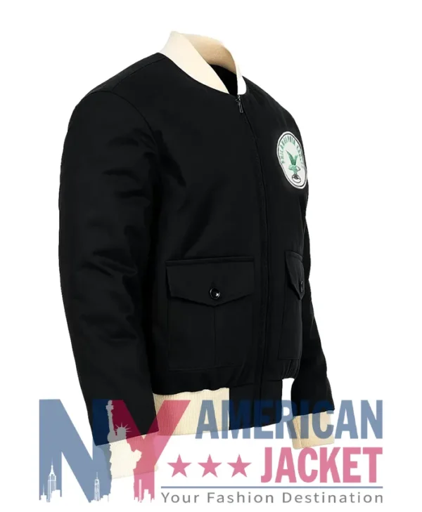 Philadelphia Eagles Black Bomber Cotton Jacket