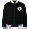 Philadelphia Eagles Black Cotton Bomber Jacket