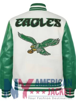 Philadelphia Eagles Cream Varsity Retro Jacket