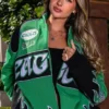 Philadelphia Eagles Kelly Green Bomber Racing Jacket For Sale