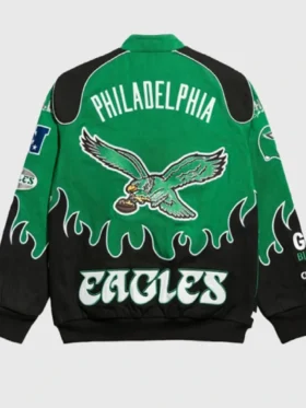 Philadelphia Eagles Racing Black And Green Jacket