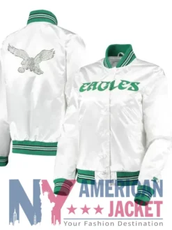 Philadelphia Eagles Satin Varsity Jacket
