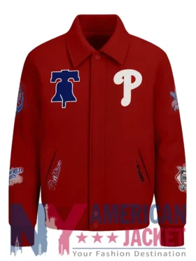 Philadelphia Phillies World Series Red Varsity Jacket