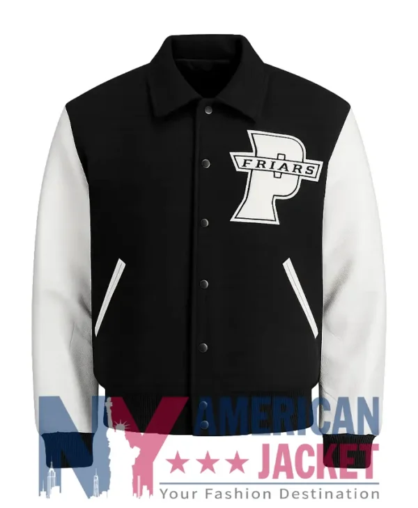 Providence College Friars 90s Black And White Varsity Jacket