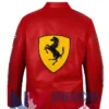 Racing Ferrari Leather Motorcycle Red Jacket