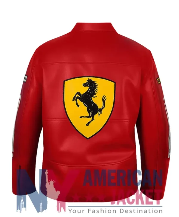 Racing Ferrari Leather Motorcycle Red Jacket
