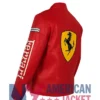 Racing Ferrari Motorcycle Red Leather Jacket