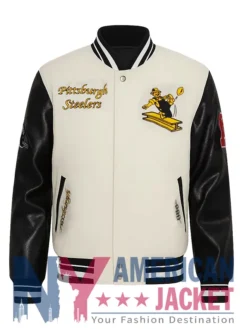 Retro Classic Rib Pittsburgh Steelers Wool Varsity Jacket
