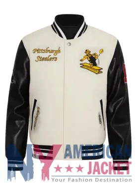 Retro Classic Rib Pittsburgh Steelers Wool Varsity Jacket