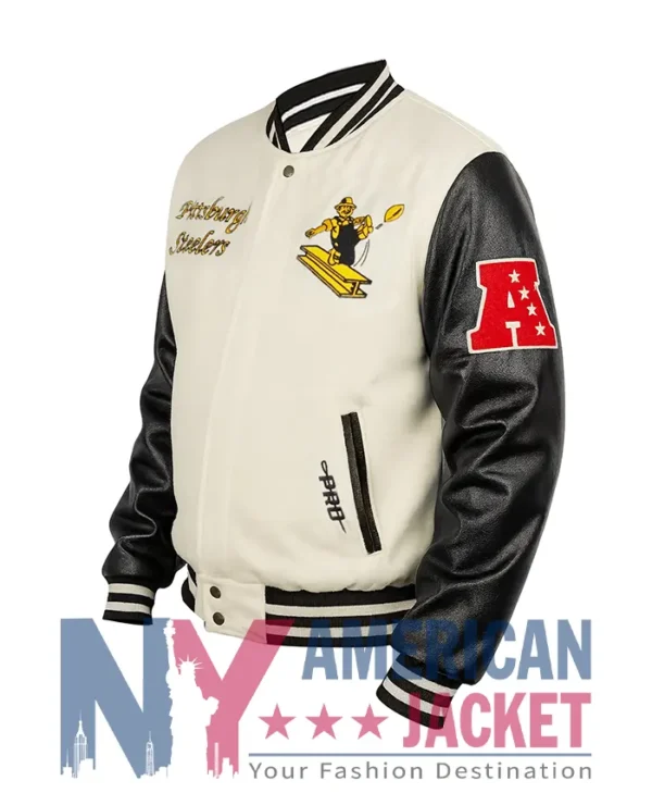 Retro Rib Classic Pittsburgh Steelers Wool Varsity Jacket