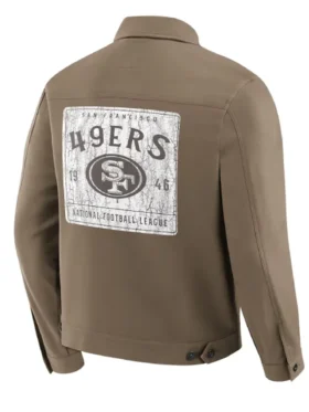 SF 49ers NFL X Darius Rucker Trucker Tan Jacket