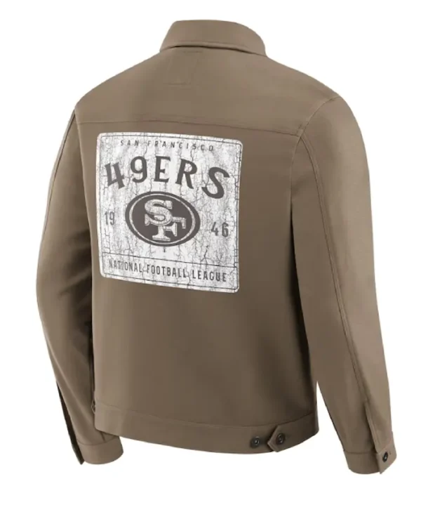 SF 49ers NFL X Darius Rucker Trucker Tan Jacket