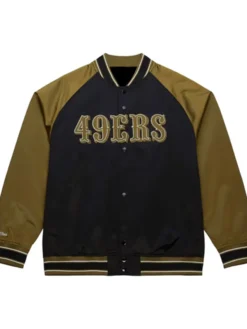 San Francisco 49ers Double Clutch Raglan Varsity Jacket