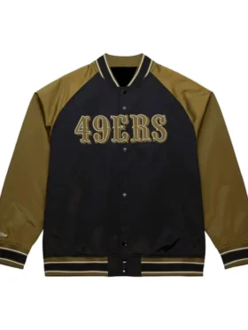 San Francisco 49ers Double Clutch Raglan Varsity Jacket