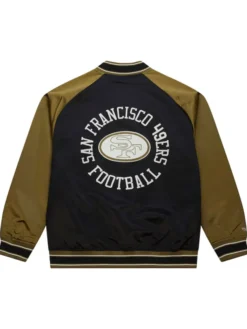 San Francisco 49ers Double Raglan Clutch Varsity Jacket