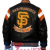 San Francisco Giants Black Leather Vintage Jacket