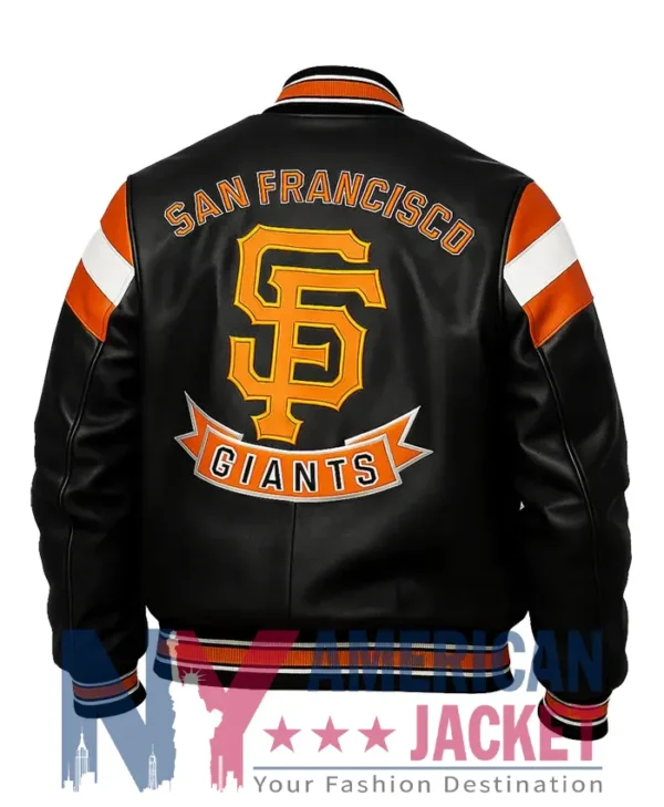 San Francisco Giants Black Leather Vintage Jacket