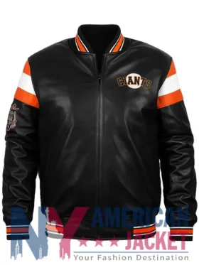 San Francisco Giants Leather Black Vintage Jacket