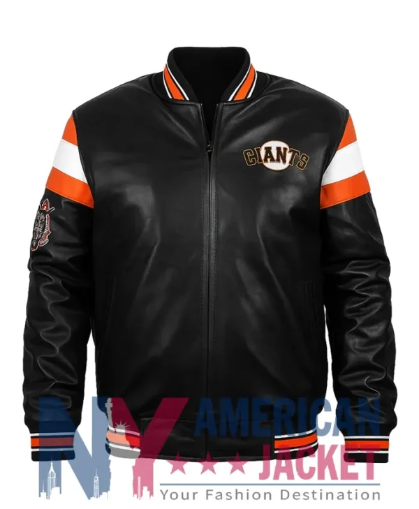San Francisco Giants Leather Black Vintage Jacket