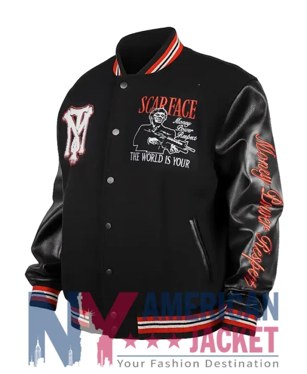 Scarface The World Is Varsity Yours Black Jacket