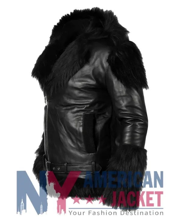 Seth Rollins WWE Shearling Black Jacket