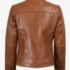 Shop Cafe Racer Tan Brown Leather Jacket For Men And Women