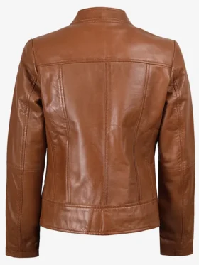 Shop Cafe Racer Tan Brown Leather Jacket For Men And Women