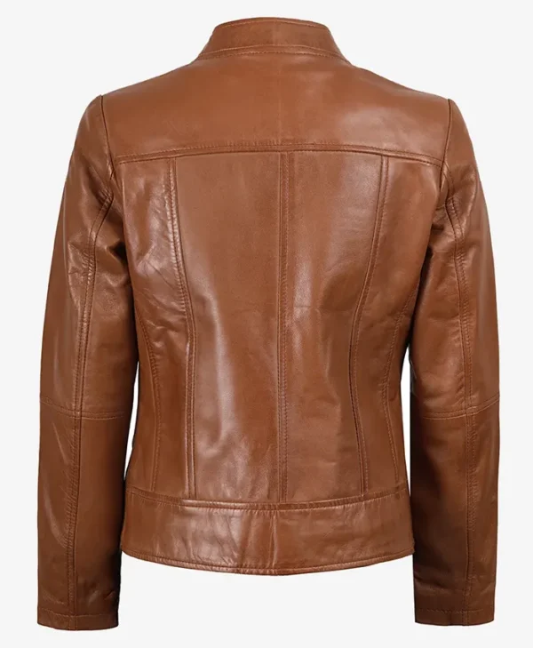 Shop Cafe Racer Tan Brown Leather Jacket For Men And Women