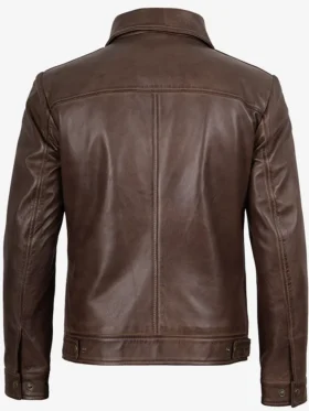 Shop Harrington Chocolate Brown Leather Jacket For Men And Women