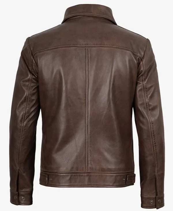 Shop Harrington Chocolate Brown Leather Jacket For Men And Women