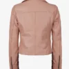 Shop Ninfa Fashion Pink Biker Real Leather Jacket For Men And Women