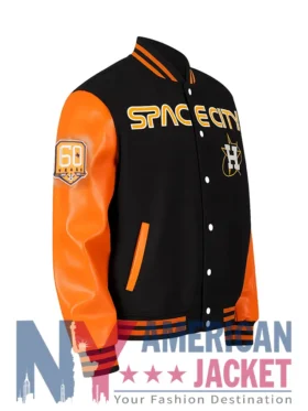 Space City Astros Houston Black and Orange Jacket