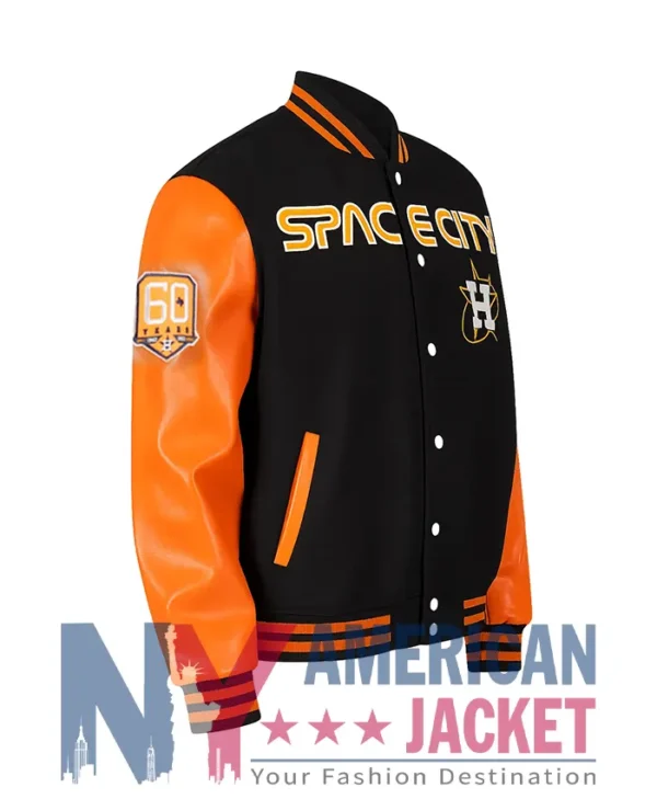 Space City Astros Houston Black and Orange Jacket