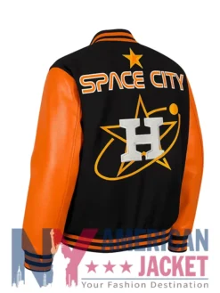 Space City Astros Houston Black and Orange Jacket