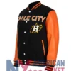 Space City Houston Astros Black and Orange Varsity Jacket