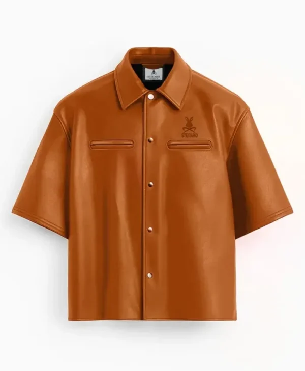 Stegaro Believer Brown Oversized Shirt