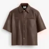 Stegaro Believer Coffee Brown Oversized Shirt