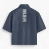 Stegaro Believer Oversized Blue Shirt