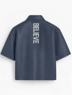 Stegaro Believer Oversized Blue Shirt