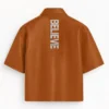 Stegaro Believer Oversized Brown Shirt
