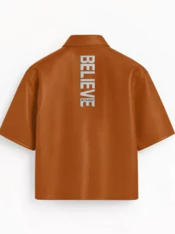 Stegaro Believer Oversized Brown Shirt