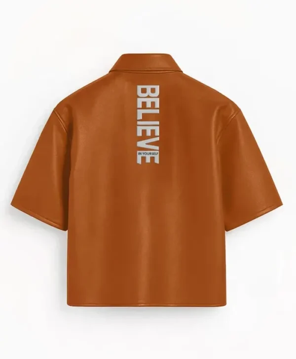 Stegaro Believer Oversized Brown Shirt