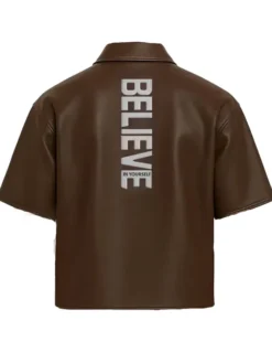 Stegaro Believer Oversized Coffee Brown Shirt