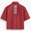 Stegaro Believer Oversized Maroon Shirt