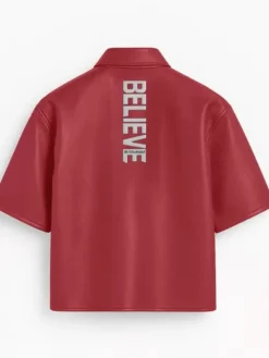 Stegaro Believer Oversized Maroon Shirt